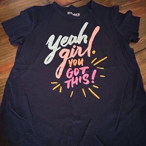 ✨Mudd Navy Graphic Tee with Motivational Print